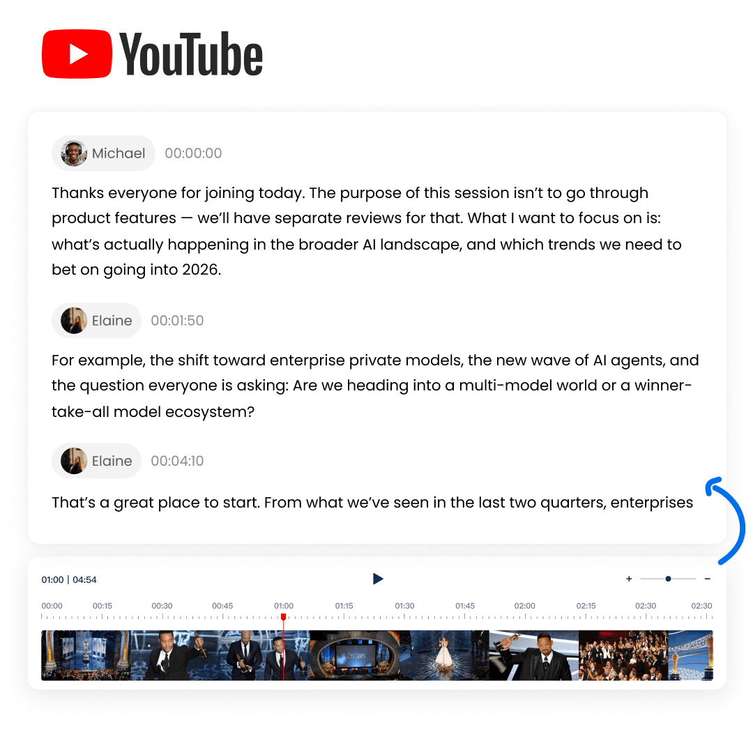 Feature - YouTube to Text - Generate Accurate YouTube Transcripts
